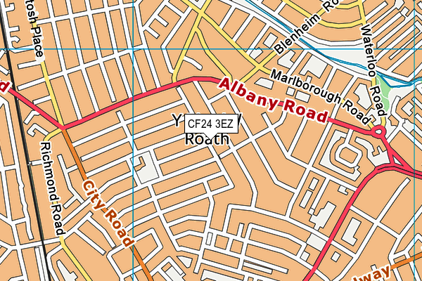 CF24 3EZ map - OS VectorMap District (Ordnance Survey)