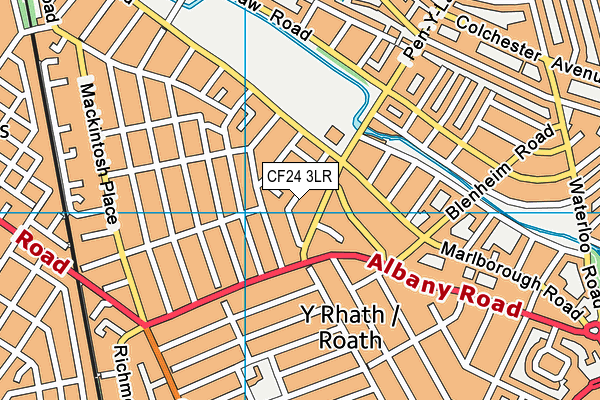 CF24 3LR map - OS VectorMap District (Ordnance Survey)