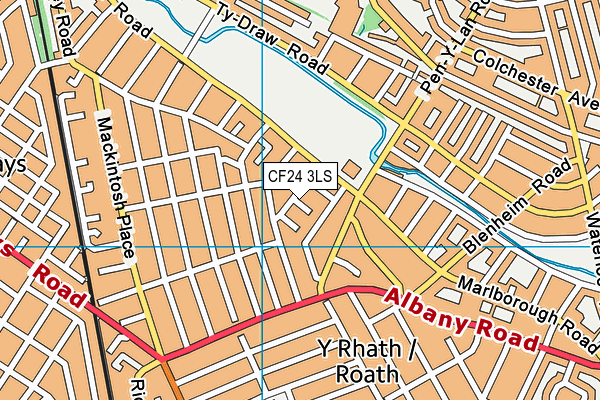 CF24 3LS map - OS VectorMap District (Ordnance Survey)