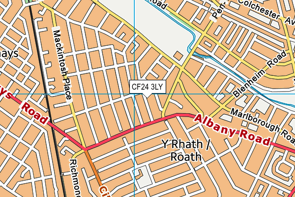 CF24 3LY map - OS VectorMap District (Ordnance Survey)