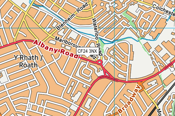 CF24 3NX map - OS VectorMap District (Ordnance Survey)