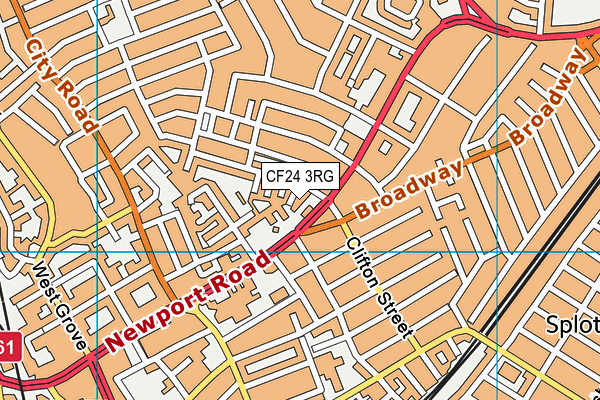 CF24 3RG map - OS VectorMap District (Ordnance Survey)