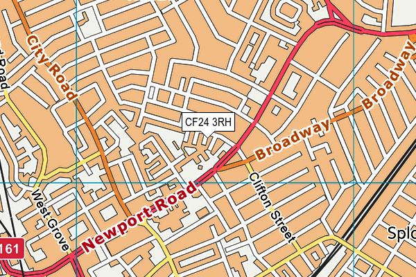 CF24 3RH map - OS VectorMap District (Ordnance Survey)