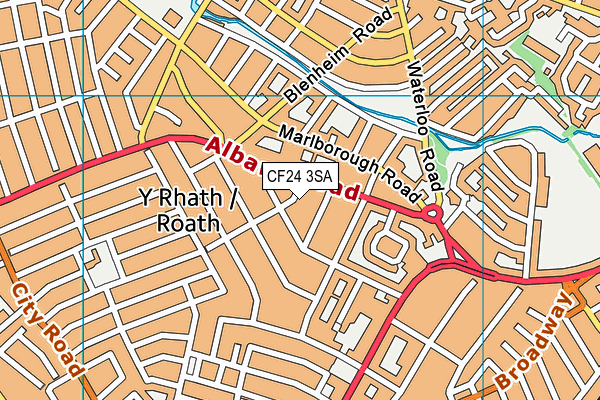 CF24 3SA map - OS VectorMap District (Ordnance Survey)