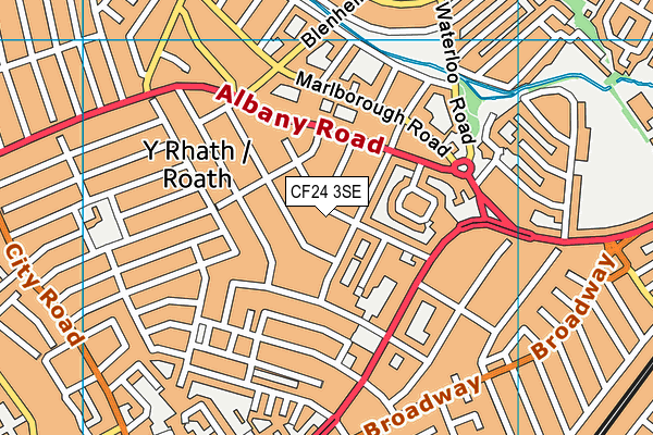 CF24 3SE map - OS VectorMap District (Ordnance Survey)