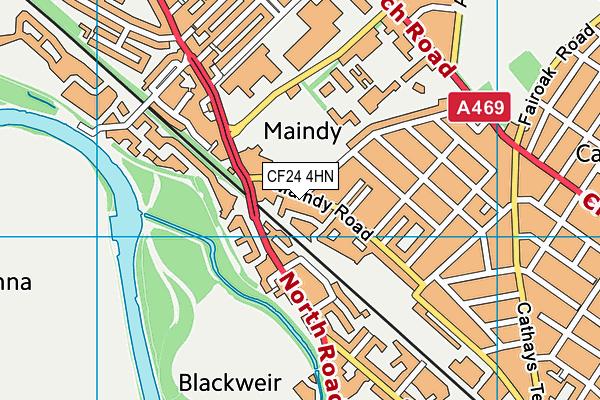 CF24 4HN map - OS VectorMap District (Ordnance Survey)