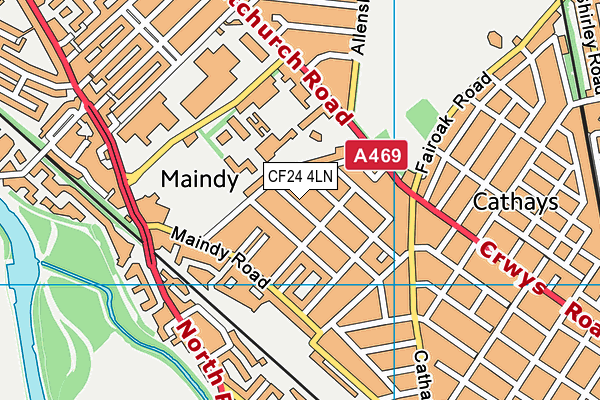 CF24 4LN map - OS VectorMap District (Ordnance Survey)