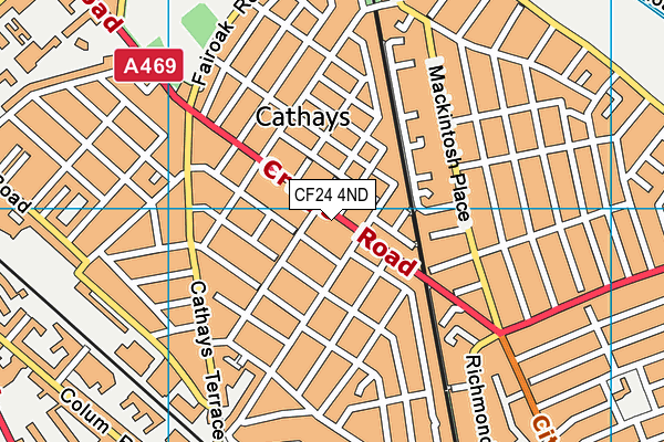 CF24 4ND map - OS VectorMap District (Ordnance Survey)