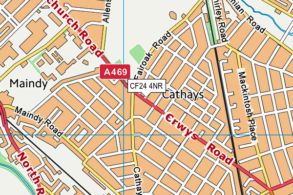 CF24 4NR map - OS VectorMap District (Ordnance Survey)