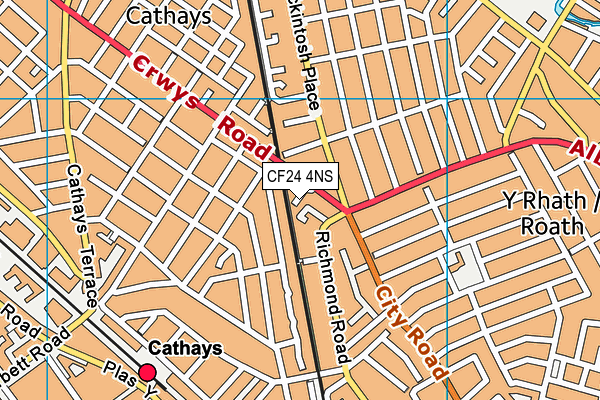 CF24 4NS map - OS VectorMap District (Ordnance Survey)