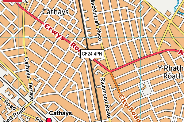 CF24 4PN map - OS VectorMap District (Ordnance Survey)
