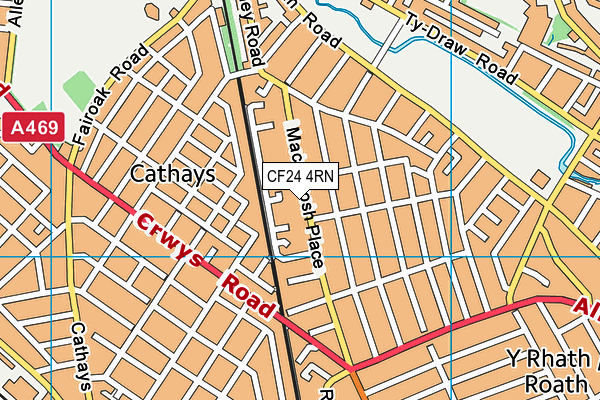 CF24 4RN map - OS VectorMap District (Ordnance Survey)