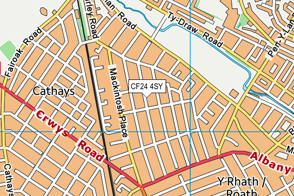 CF24 4SY map - OS VectorMap District (Ordnance Survey)