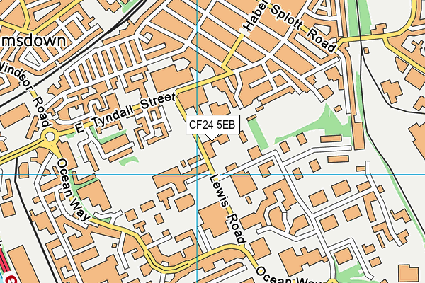 Ysgol Glan Morfa map (CF24 5EB) - OS VectorMap District (Ordnance Survey)