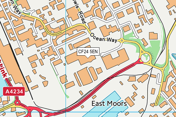 CF24 5EN map - OS VectorMap District (Ordnance Survey)