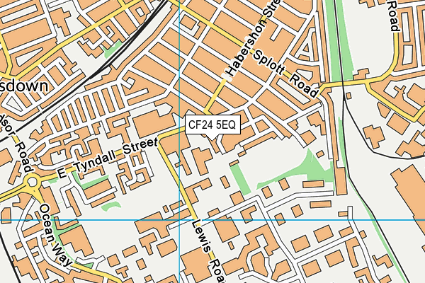 CF24 5EQ map - OS VectorMap District (Ordnance Survey)