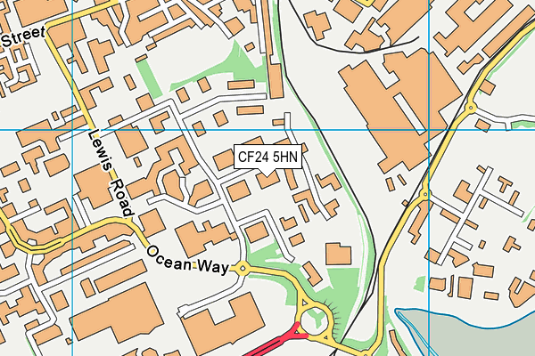 CF24 5HN map - OS VectorMap District (Ordnance Survey)