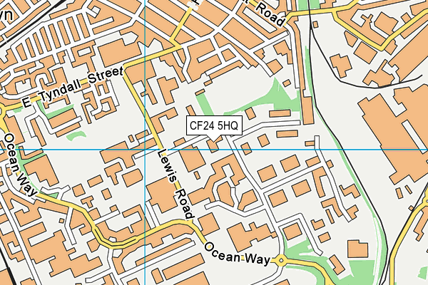 CF24 5HQ map - OS VectorMap District (Ordnance Survey)