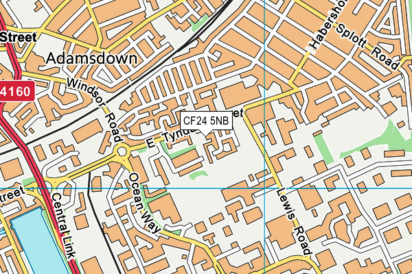 CF24 5NB map - OS VectorMap District (Ordnance Survey)