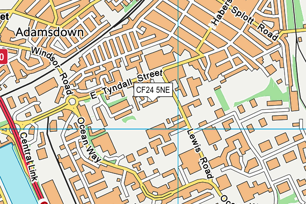 CF24 5NE map - OS VectorMap District (Ordnance Survey)