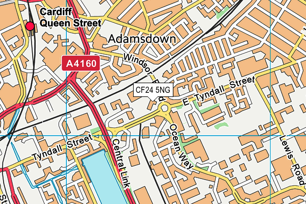 CF24 5NG map - OS VectorMap District (Ordnance Survey)