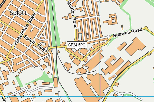 CF24 5PQ map - OS VectorMap District (Ordnance Survey)