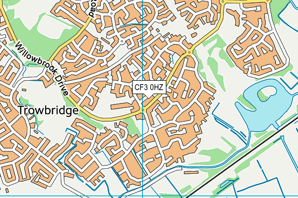 CF3 0HZ map - OS VectorMap District (Ordnance Survey)