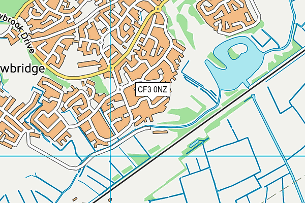 CF3 0NZ map - OS VectorMap District (Ordnance Survey)