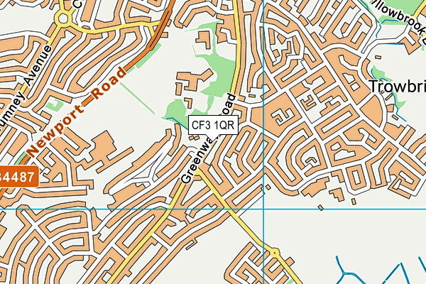 CF3 1QR map - OS VectorMap District (Ordnance Survey)