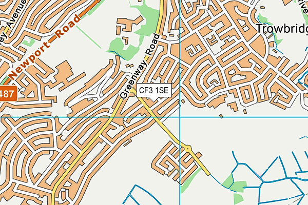 CF3 1SE map - OS VectorMap District (Ordnance Survey)