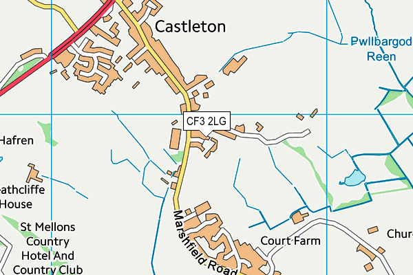 CF3 2LG map - OS VectorMap District (Ordnance Survey)