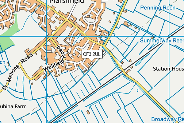 CF3 2UL map - OS VectorMap District (Ordnance Survey)