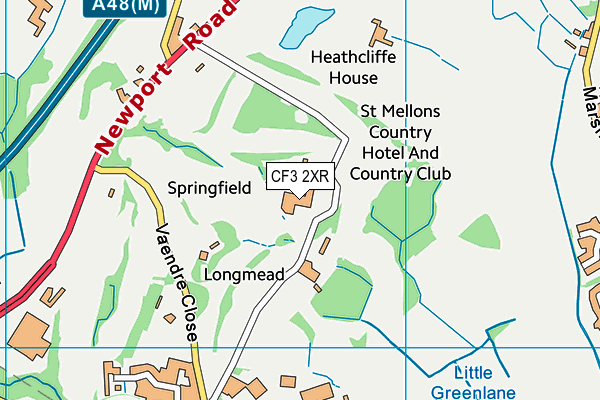 CF3 2XR map - OS VectorMap District (Ordnance Survey)
