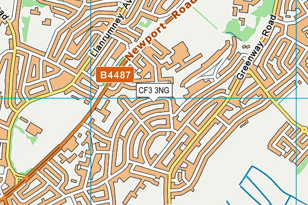 CF3 3NG map - OS VectorMap District (Ordnance Survey)
