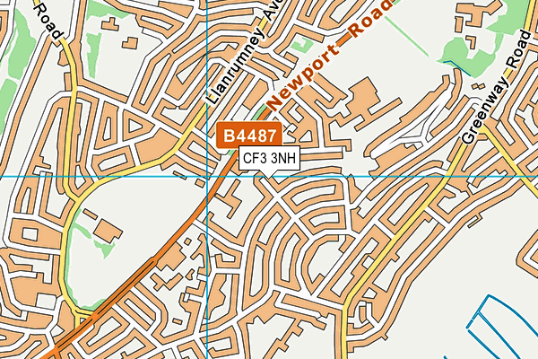 CF3 3NH map - OS VectorMap District (Ordnance Survey)