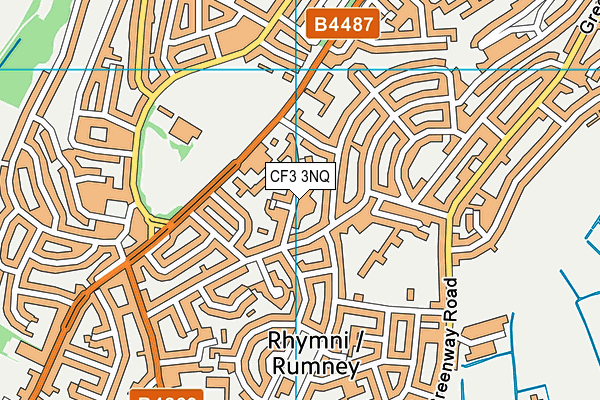CF3 3NQ map - OS VectorMap District (Ordnance Survey)