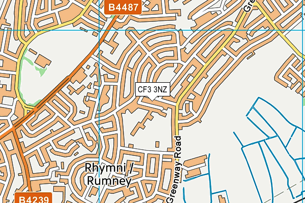 CF3 3NZ map - OS VectorMap District (Ordnance Survey)