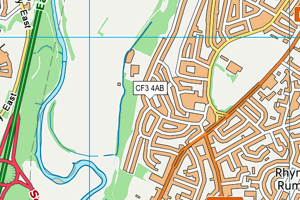 Ysgol Bro Eirwg map (CF3 4AB) - OS VectorMap District (Ordnance Survey)