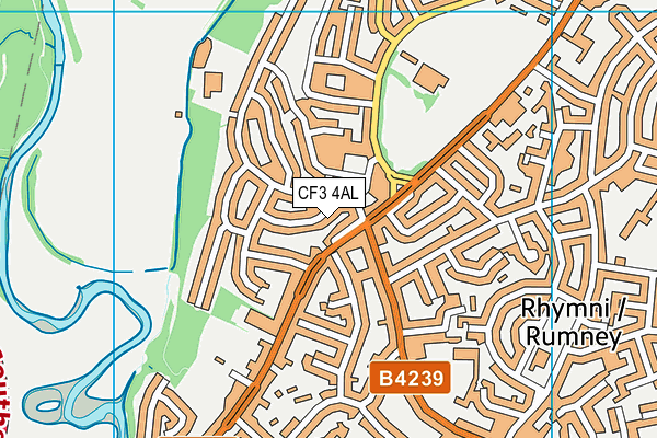 CF3 4AL map - OS VectorMap District (Ordnance Survey)