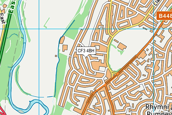 CF3 4BH map - OS VectorMap District (Ordnance Survey)