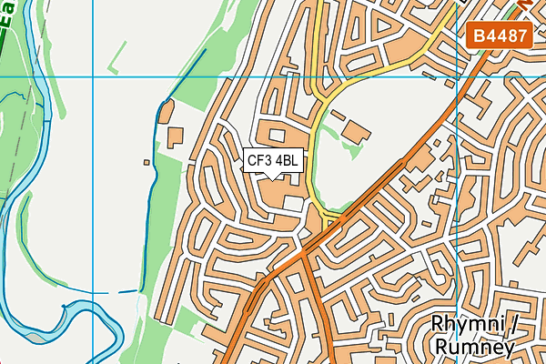 CF3 4BL map - OS VectorMap District (Ordnance Survey)