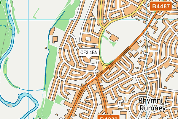 CF3 4BN map - OS VectorMap District (Ordnance Survey)