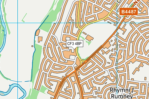 CF3 4BP map - OS VectorMap District (Ordnance Survey)