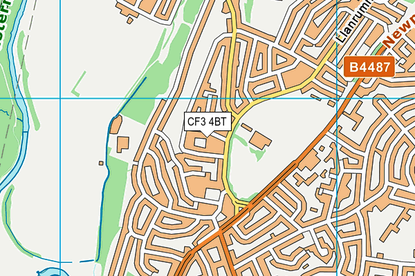 CF3 4BT map - OS VectorMap District (Ordnance Survey)