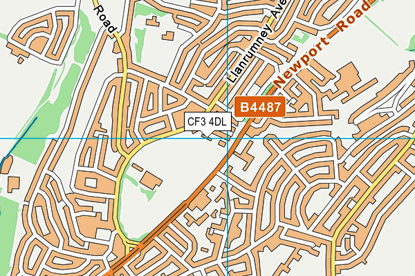 CF3 4DL map - OS VectorMap District (Ordnance Survey)