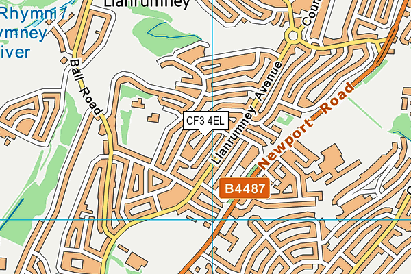 CF3 4EL map - OS VectorMap District (Ordnance Survey)