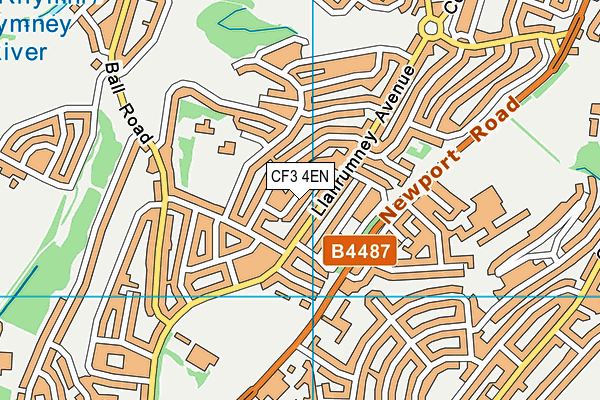 CF3 4EN map - OS VectorMap District (Ordnance Survey)