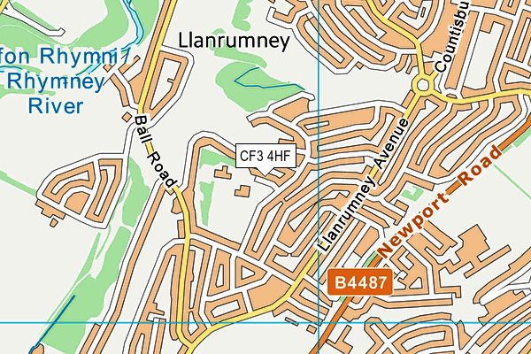 Bryn Hafod Primary School map (CF3 4HF) - OS VectorMap District (Ordnance Survey)