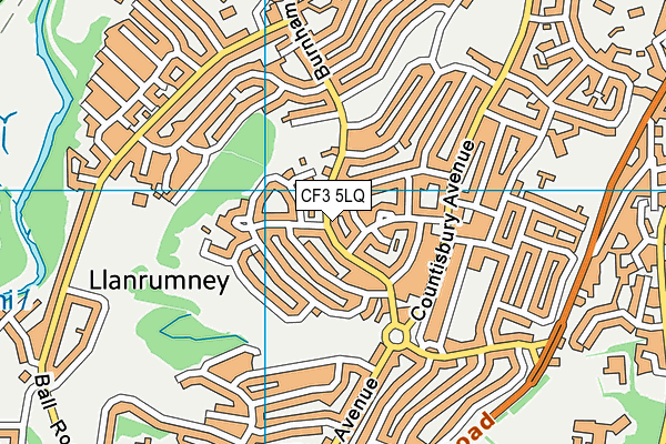 CF3 5LQ map - OS VectorMap District (Ordnance Survey)