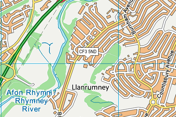 CF3 5ND map - OS VectorMap District (Ordnance Survey)